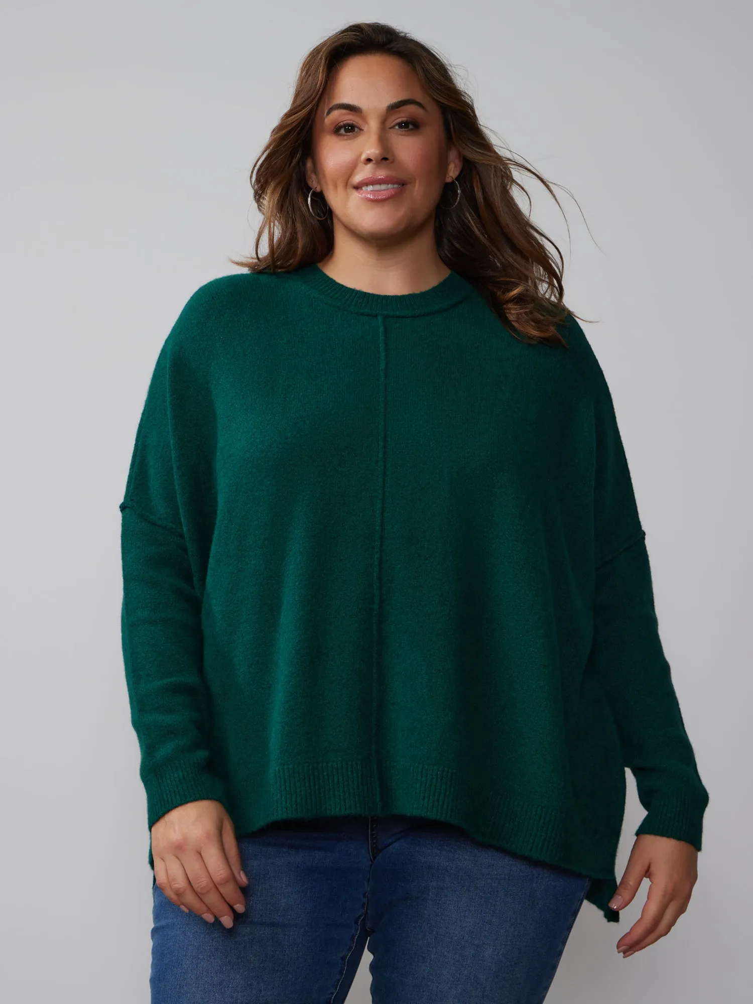 Plus Boxy Drop Shoulder Sweater