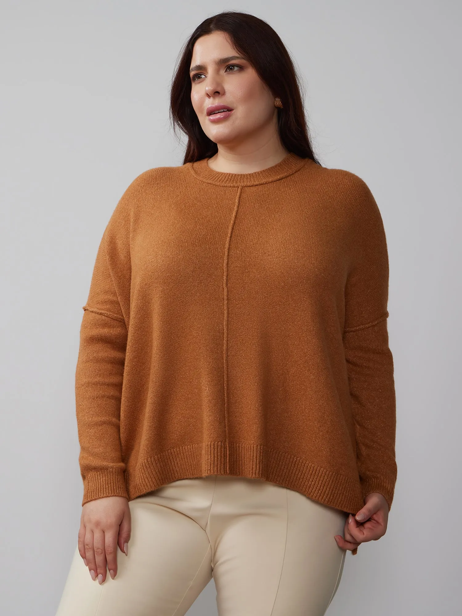 Plus Boxy Drop Shoulder Sweater