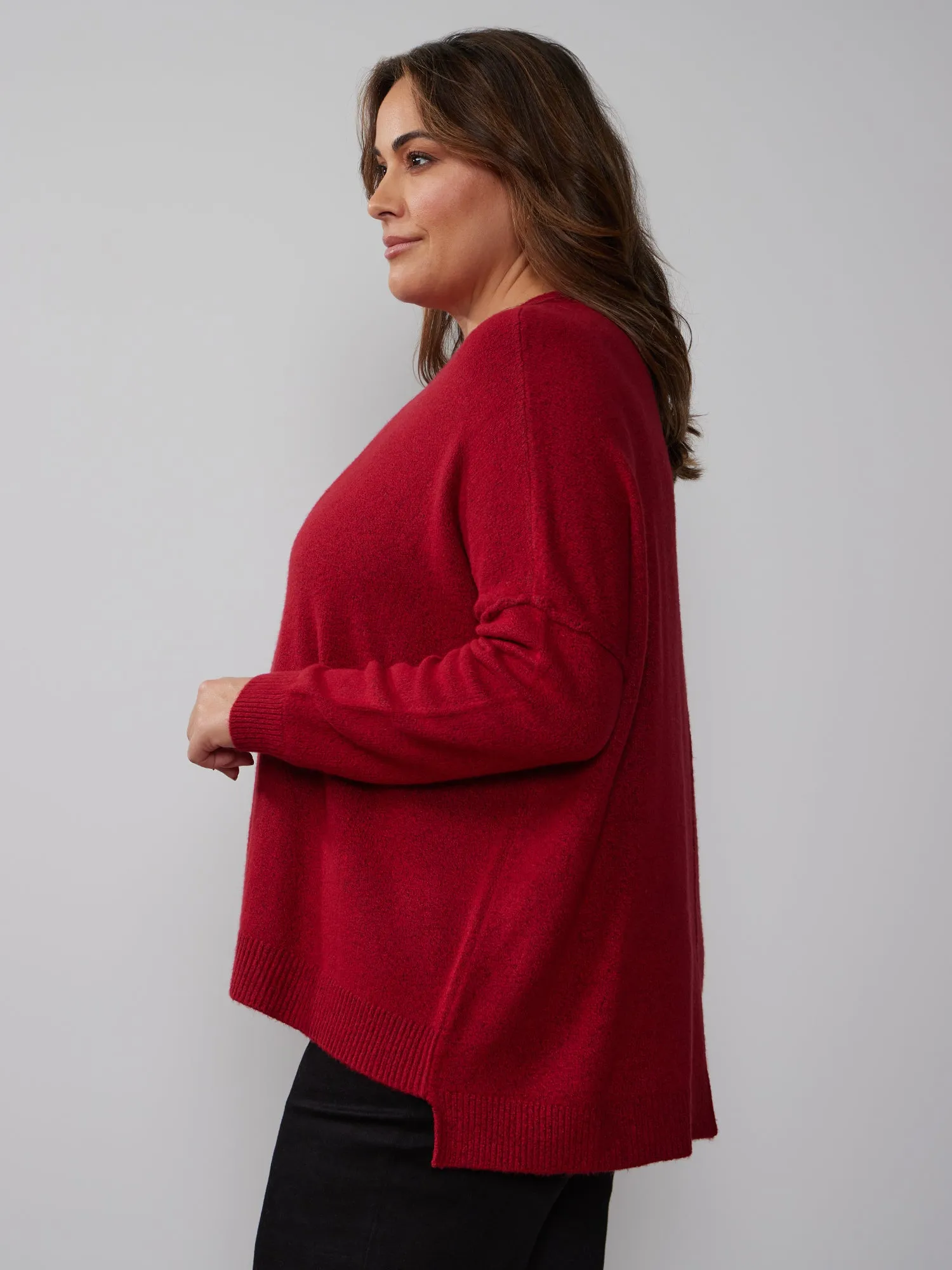 Plus Boxy Drop Shoulder Sweater