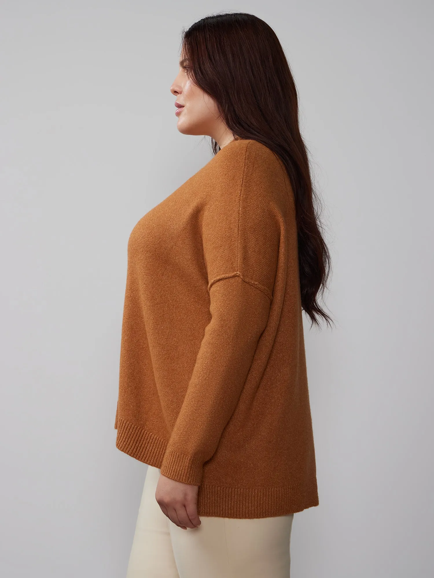 Plus Boxy Drop Shoulder Sweater