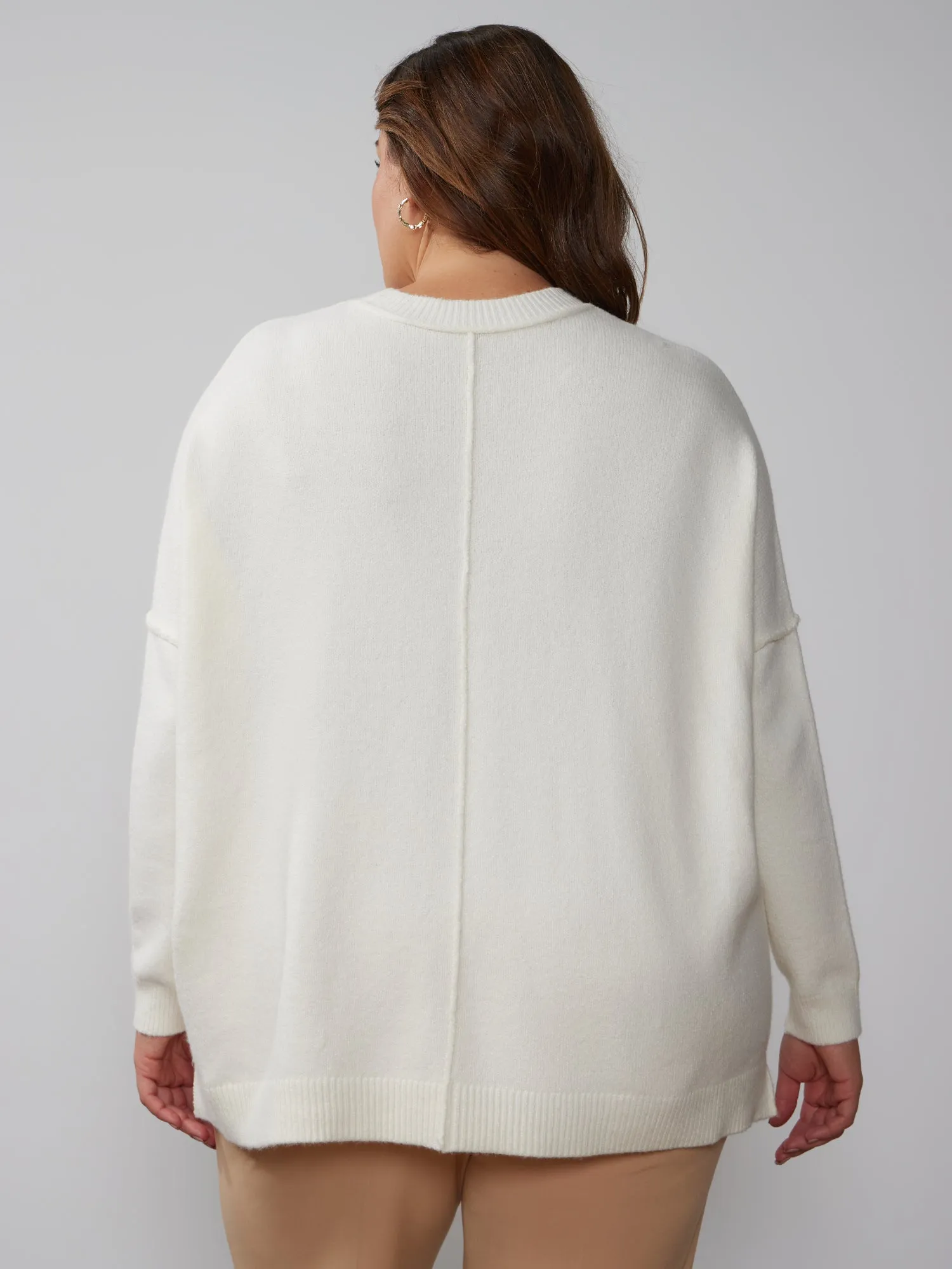 Plus Boxy Drop Shoulder Sweater