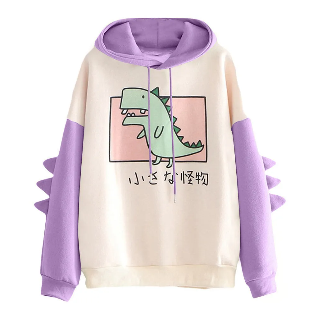 Printing Printed Dinosaur Color Women's Winter Sweater