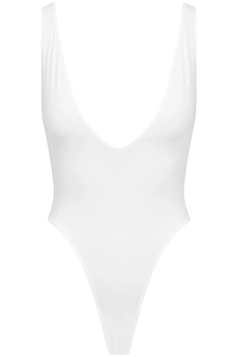 Pure Tentation V Neck Thong Body White