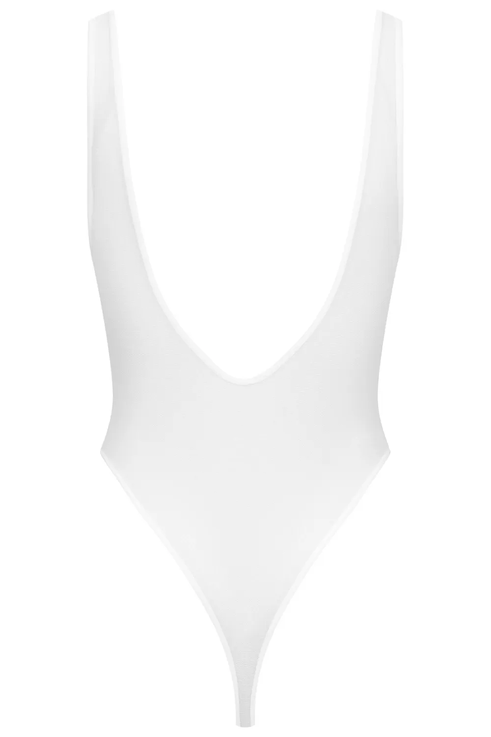 Pure Tentation V Neck Thong Body White