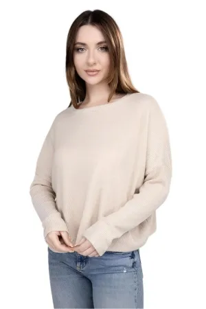 Ribbed Dolman Long Sleeve Sweater