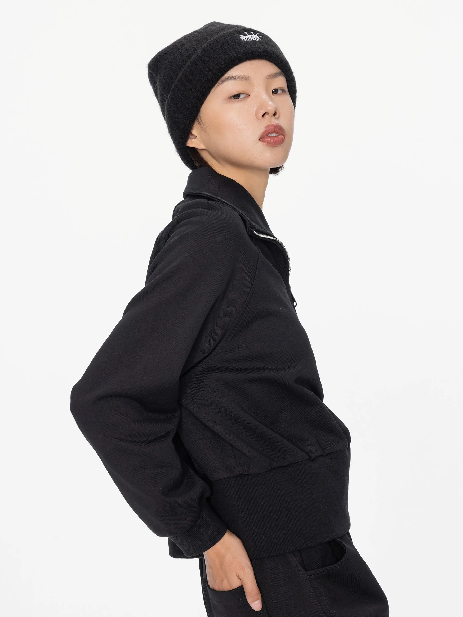 Ribbed Knit Splash CUBIC Beanie