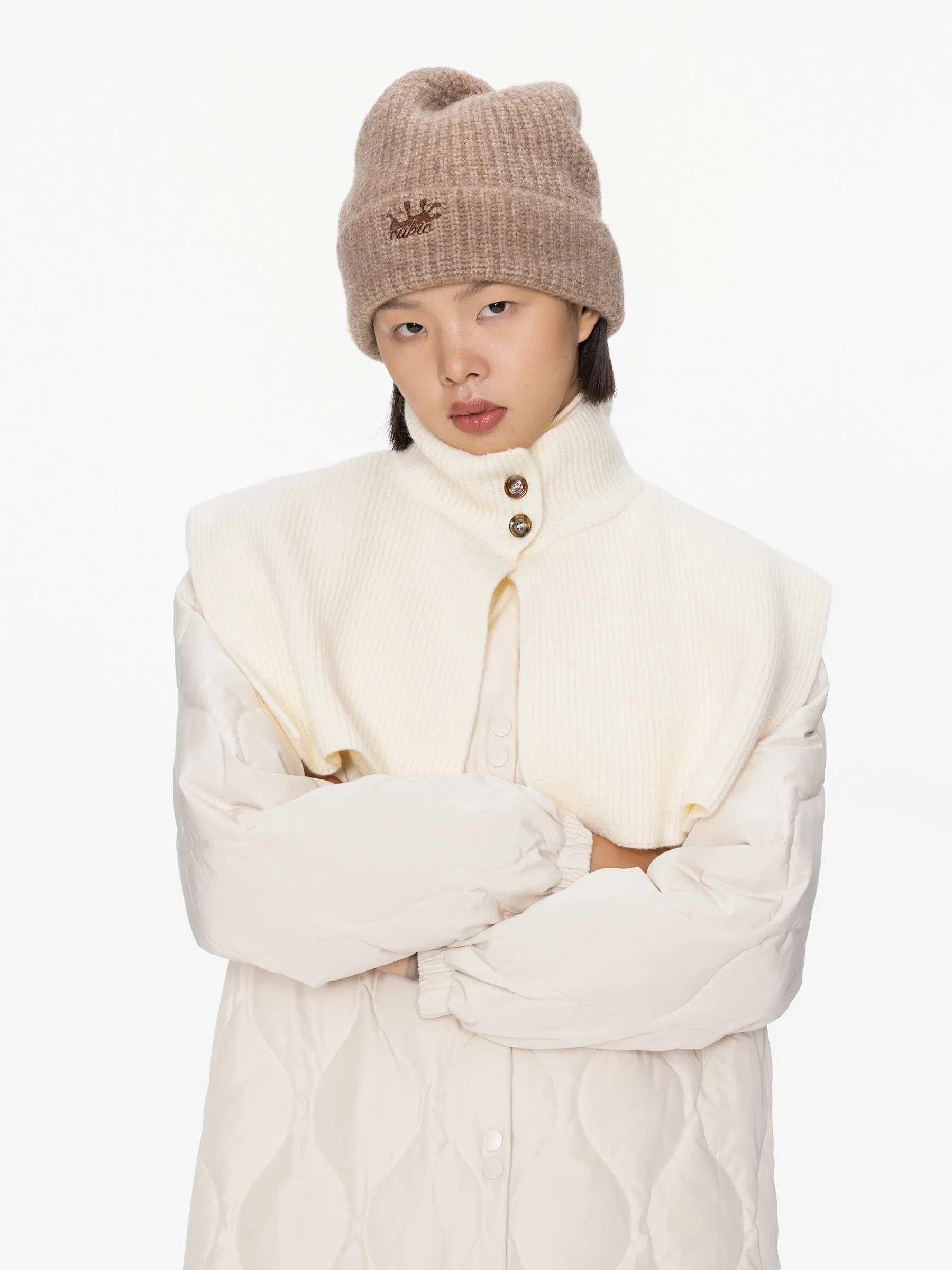 Ribbed Knit Splash CUBIC Beanie
