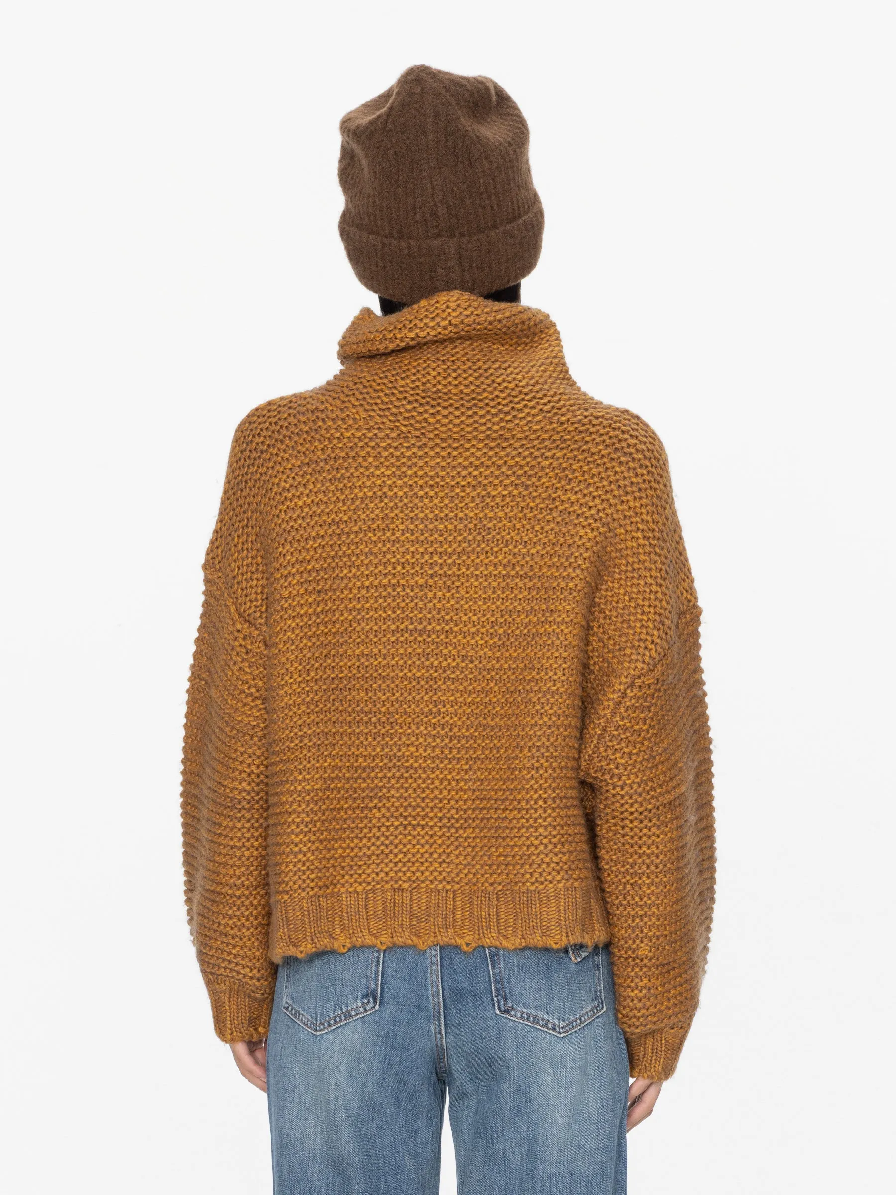 Ribbed Knit Splash CUBIC Beanie