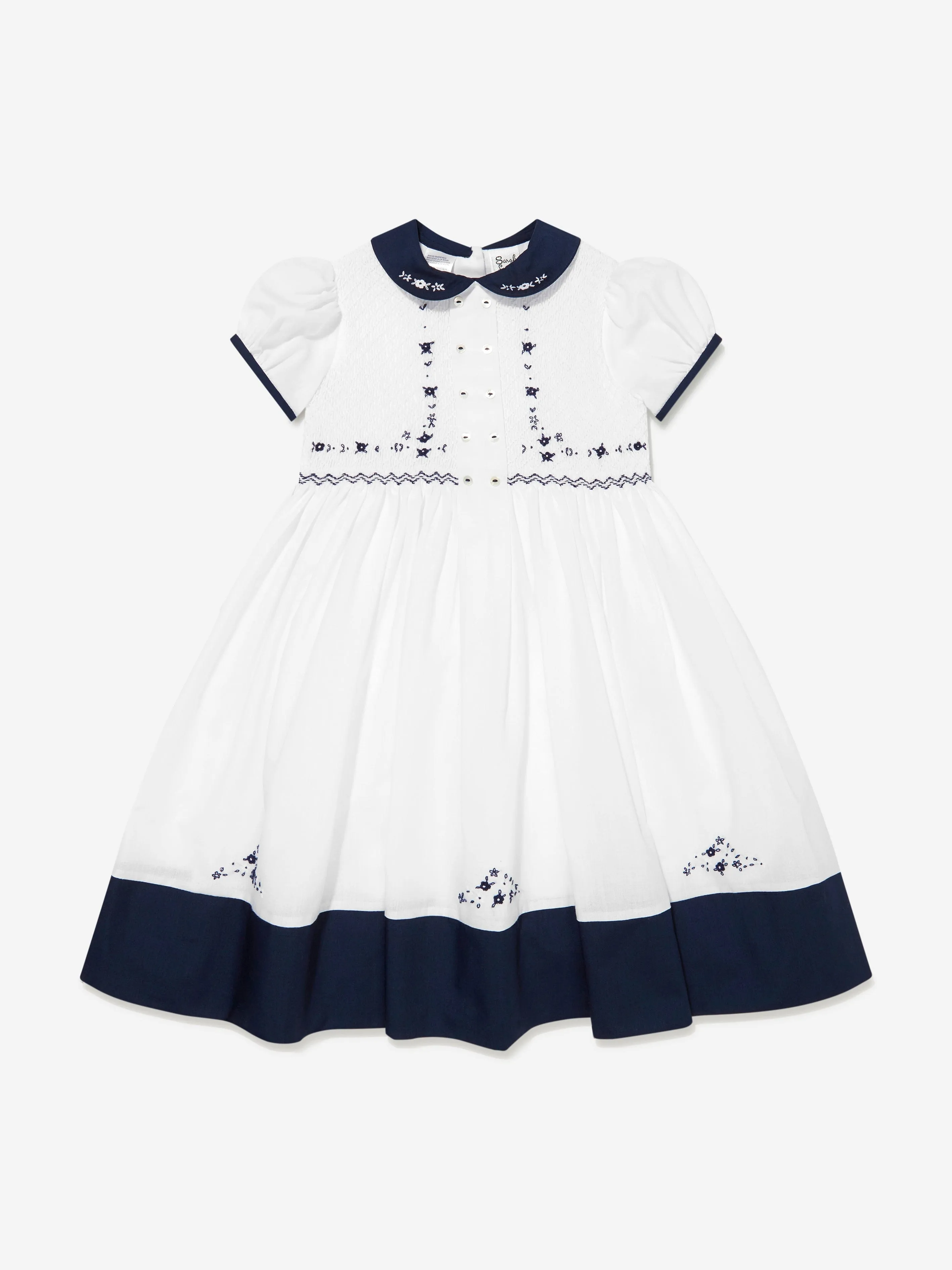Sarah Louise Girls Embroidered Dress