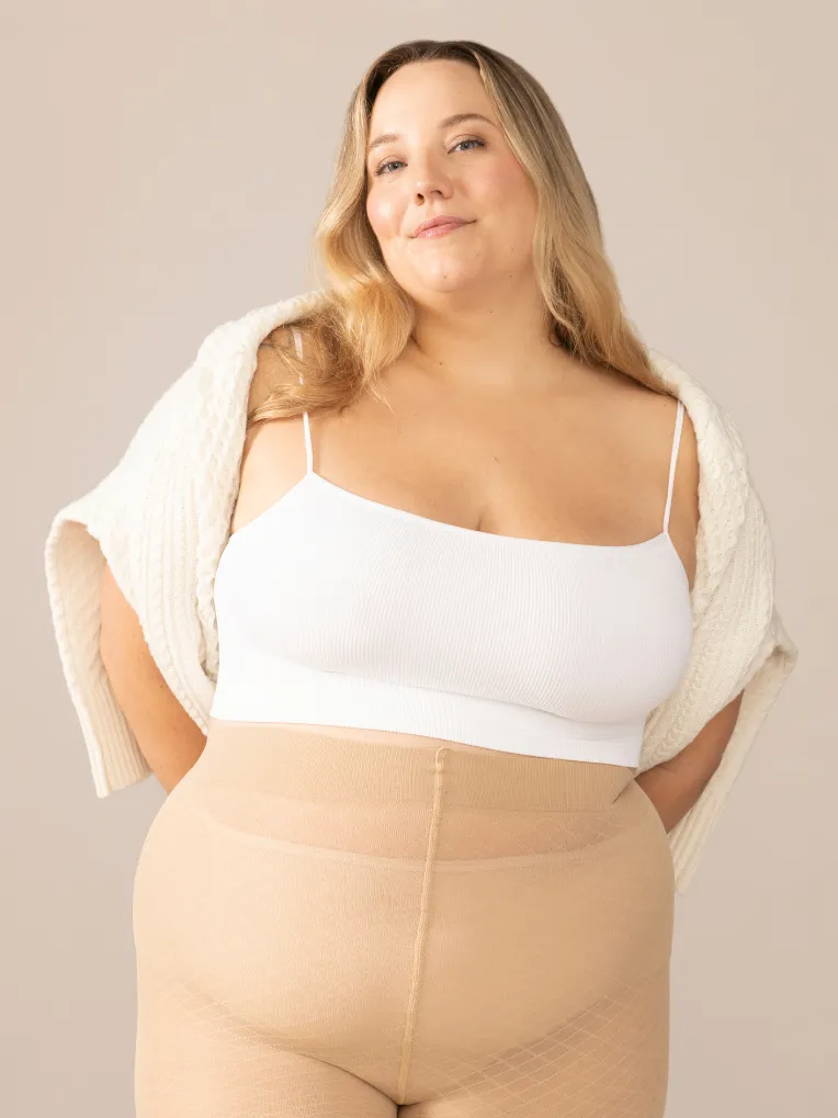 Seamless Cropped Cami in Pure White