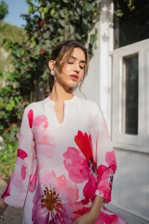 Seher Pink Floral Printed Suit