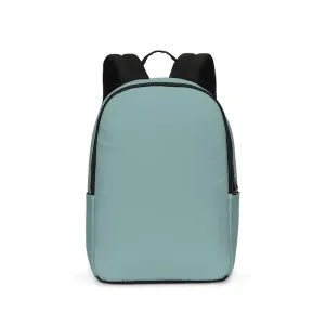 Shaded Pale Pastel Blue-Green Gray Waterproof Backpack | C30M0Y15K30