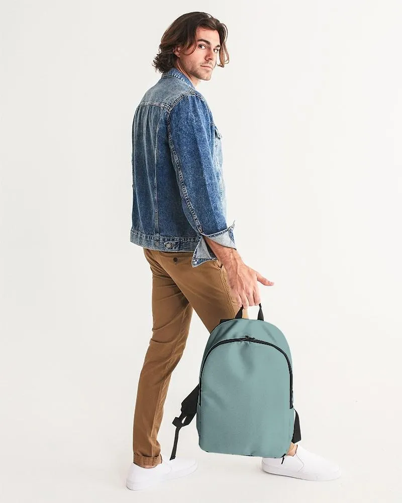 Shaded Pale Pastel Blue-Green Gray Waterproof Backpack | C30M0Y15K30