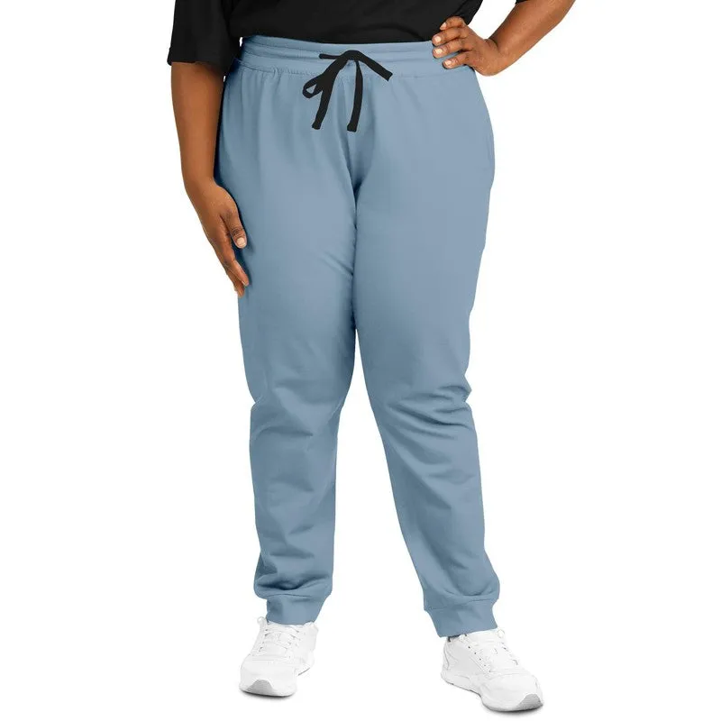 Shaded Pale Pastel Cyan Gray Joggers | Unisex | with PLUS sizes | C30M8Y0K30