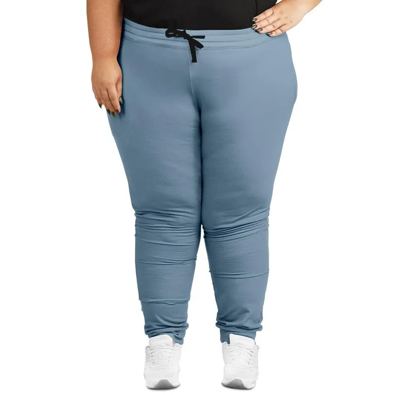 Shaded Pale Pastel Cyan Gray Joggers | Unisex | with PLUS sizes | C30M8Y0K30