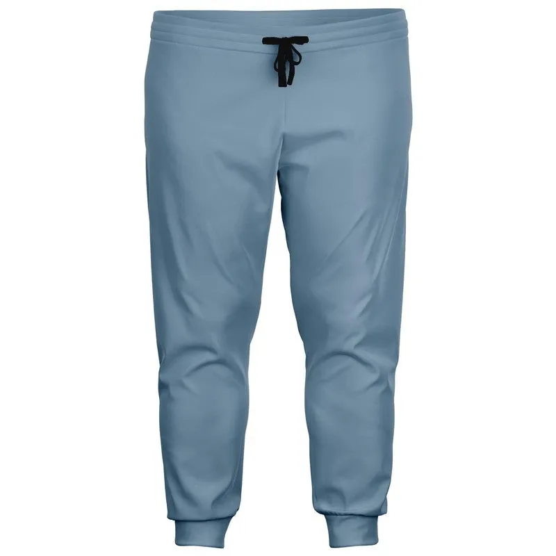 Shaded Pale Pastel Cyan Gray Joggers | Unisex | with PLUS sizes | C30M8Y0K30