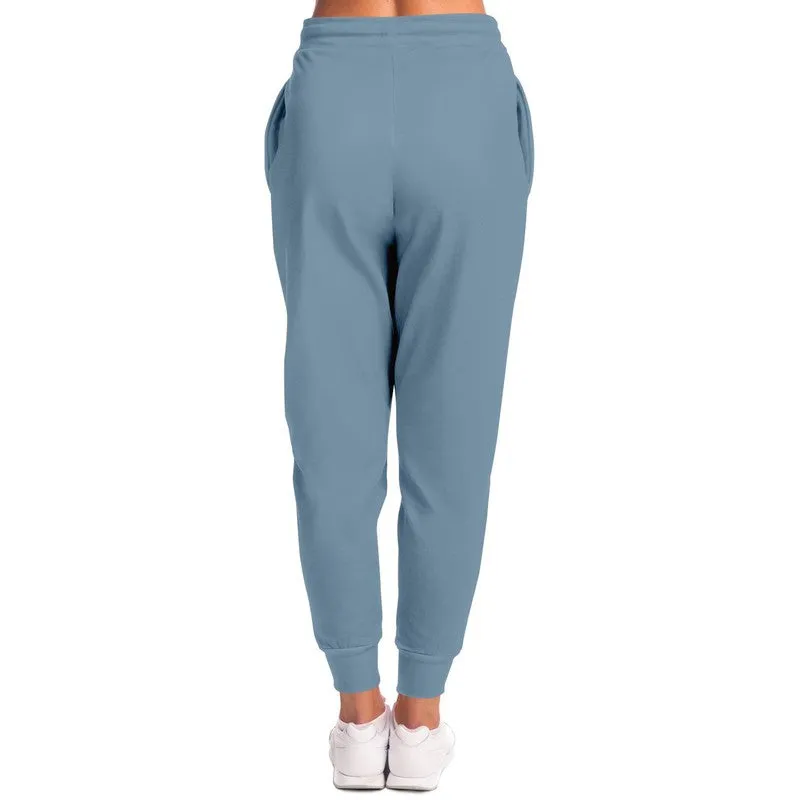Shaded Pale Pastel Cyan Gray Joggers | Unisex | with PLUS sizes | C30M8Y0K30
