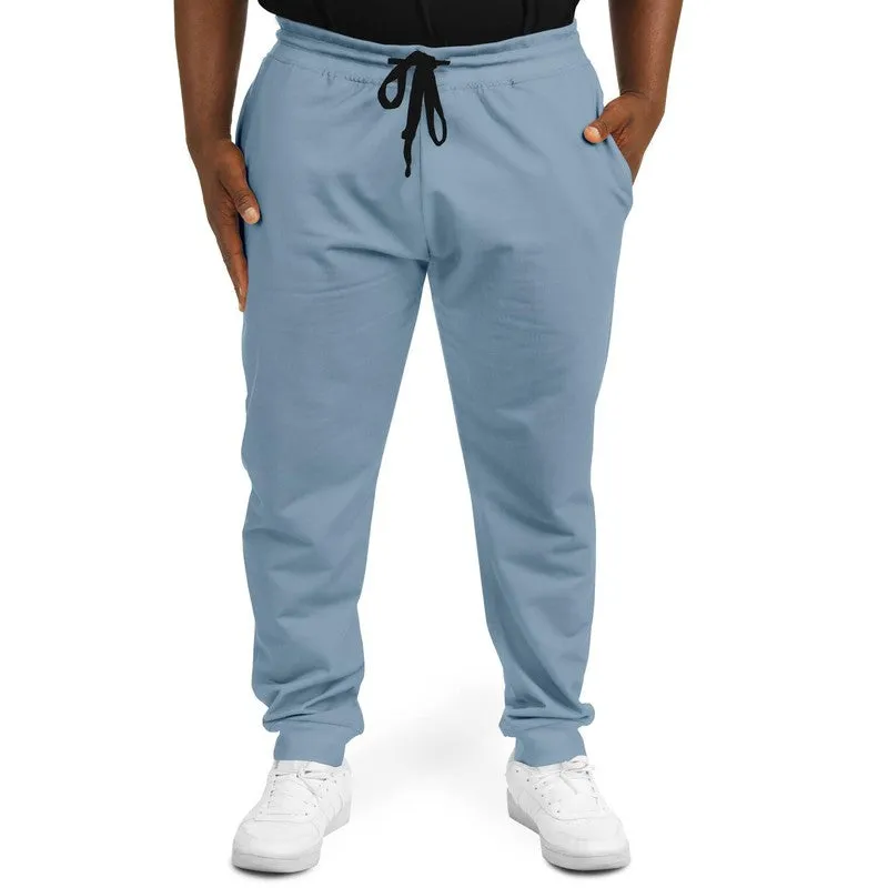 Shaded Pale Pastel Cyan Gray Joggers | Unisex | with PLUS sizes | C30M8Y0K30