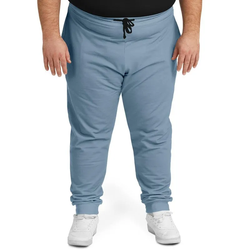 Shaded Pale Pastel Cyan Gray Joggers | Unisex | with PLUS sizes | C30M8Y0K30