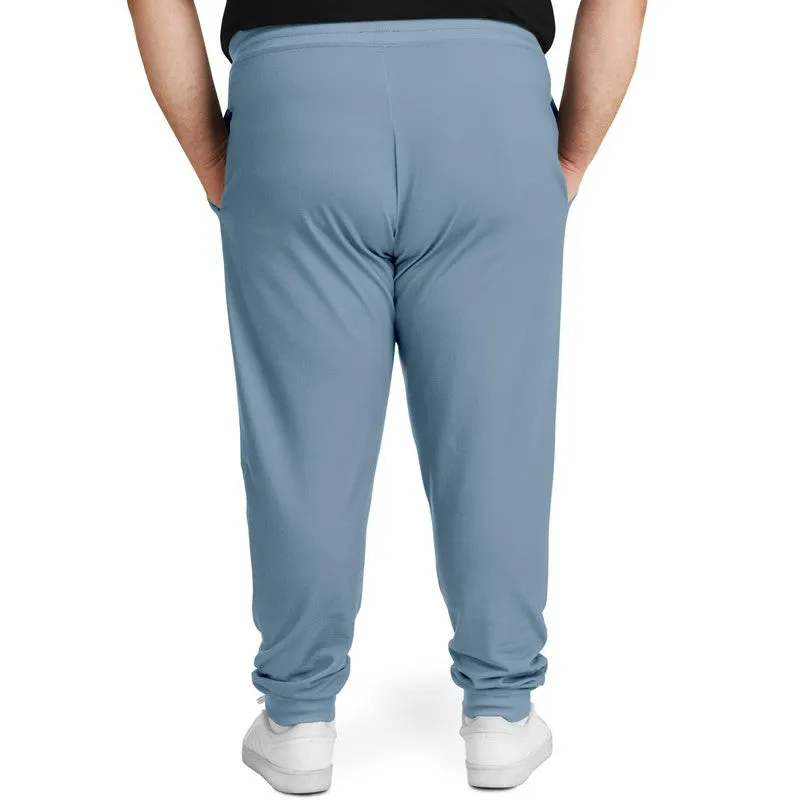 Shaded Pale Pastel Cyan Gray Joggers | Unisex | with PLUS sizes | C30M8Y0K30