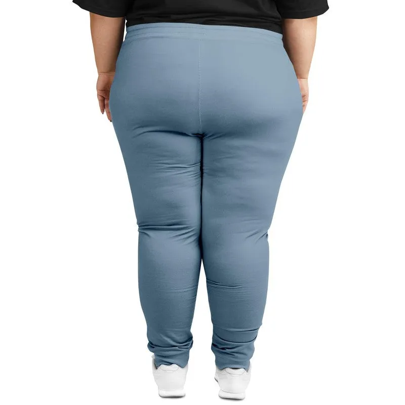 Shaded Pale Pastel Cyan Gray Joggers | Unisex | with PLUS sizes | C30M8Y0K30