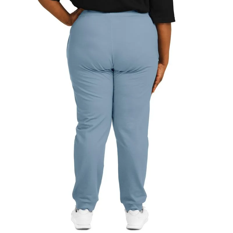 Shaded Pale Pastel Cyan Gray Joggers | Unisex | with PLUS sizes | C30M8Y0K30