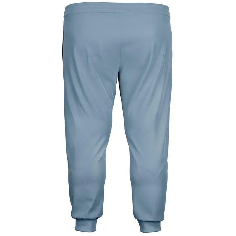 Shaded Pale Pastel Cyan Gray Joggers | Unisex | with PLUS sizes | C30M8Y0K30