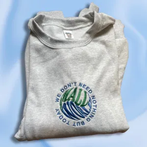 Small Worlds Embroidered Unisex Crewneck Sweatshirt