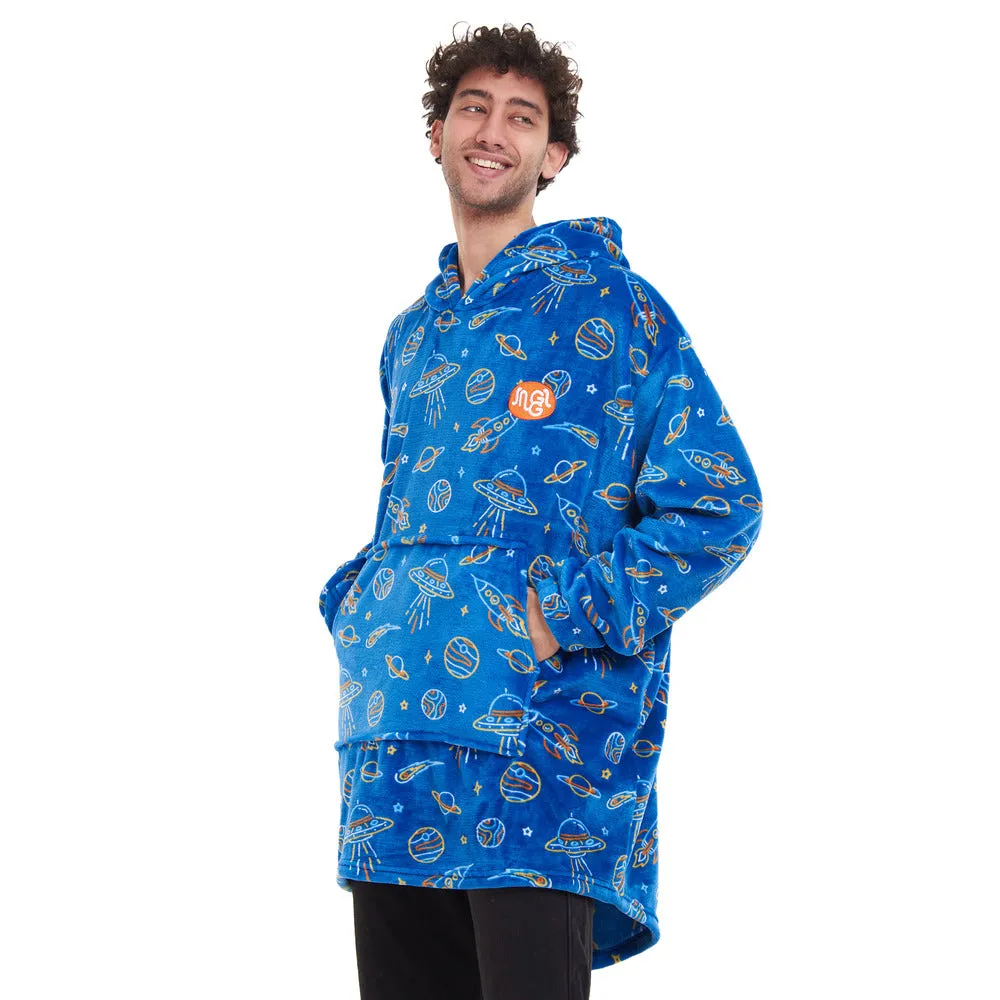 Snuggs Blanket Hoodie Royal Blue Space