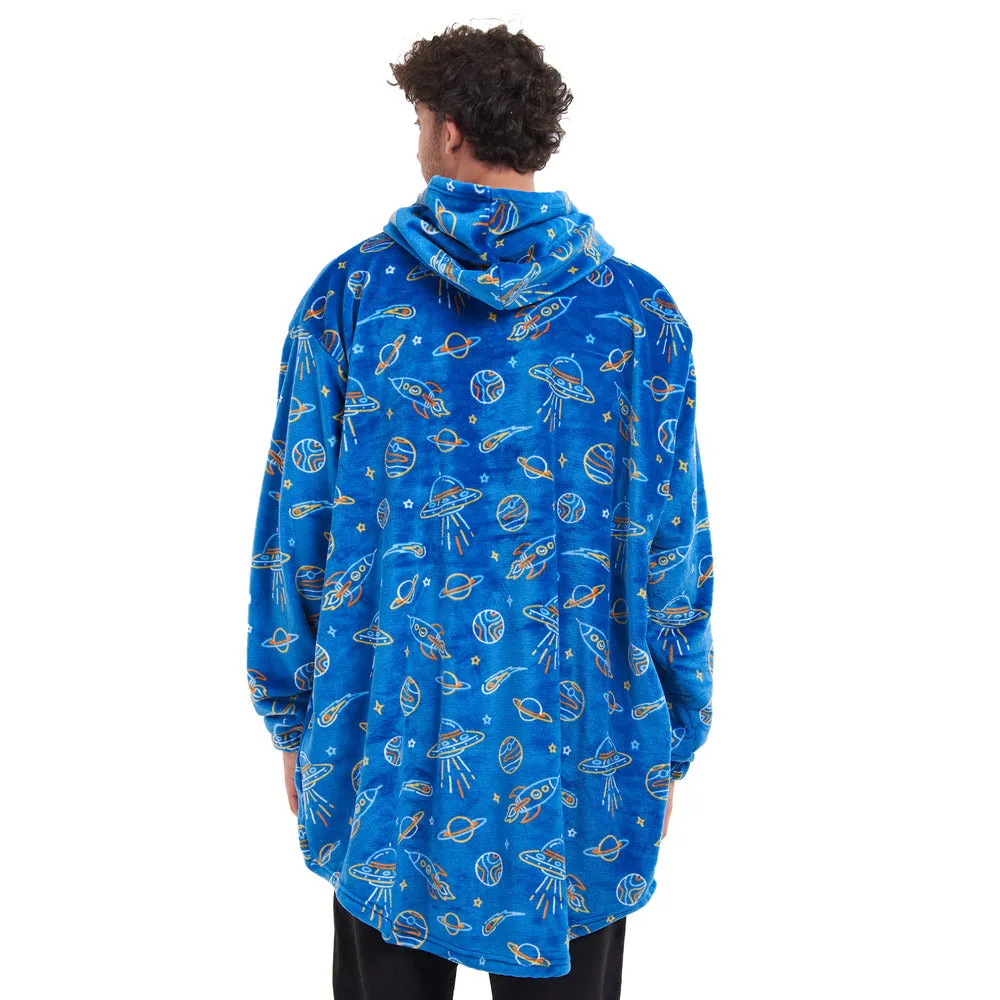 Snuggs Blanket Hoodie Royal Blue Space