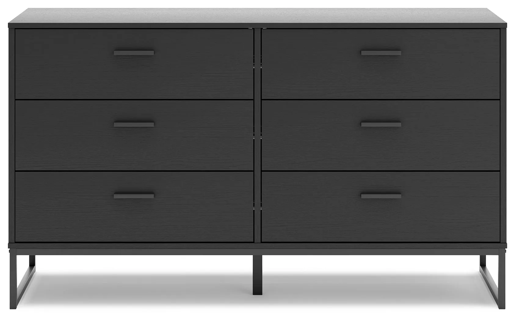 Socalle Full Panel Headboard with Dresser, Chest and 2 Nightstands in Black