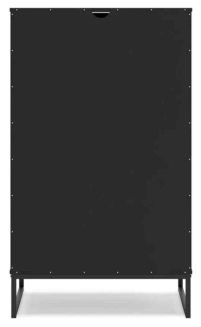 Socalle Full Panel Headboard with Dresser, Chest and 2 Nightstands in Black