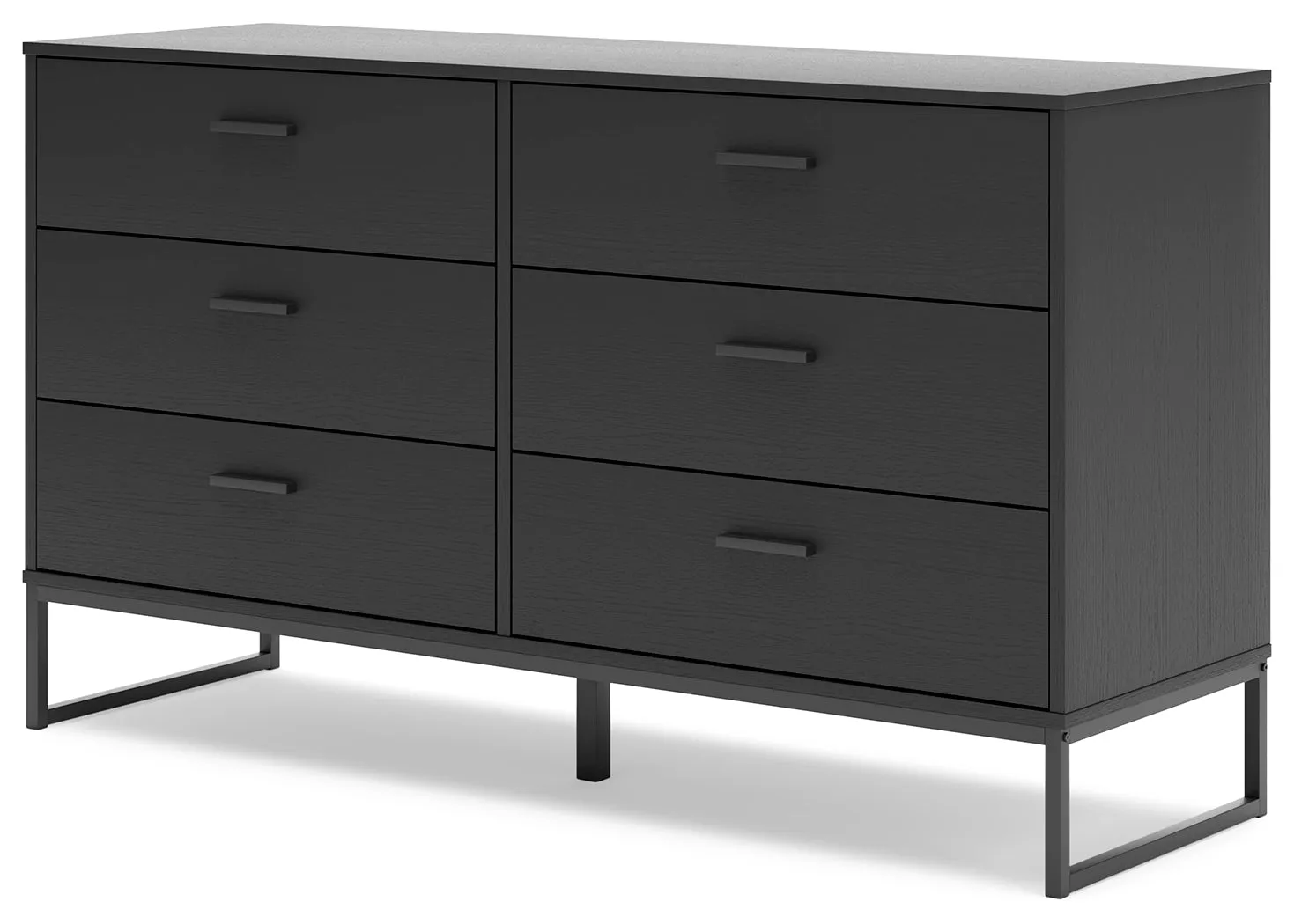 Socalle Twin Panel Headboard with Dresser, Chest and Nightstand in Black