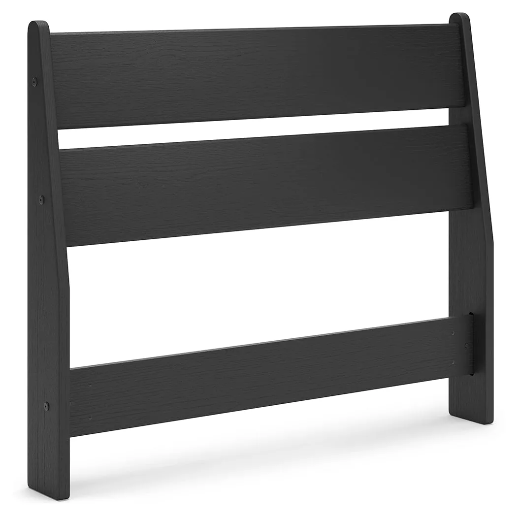 Socalle Twin Panel Headboard with Dresser, Chest and Nightstand in Black