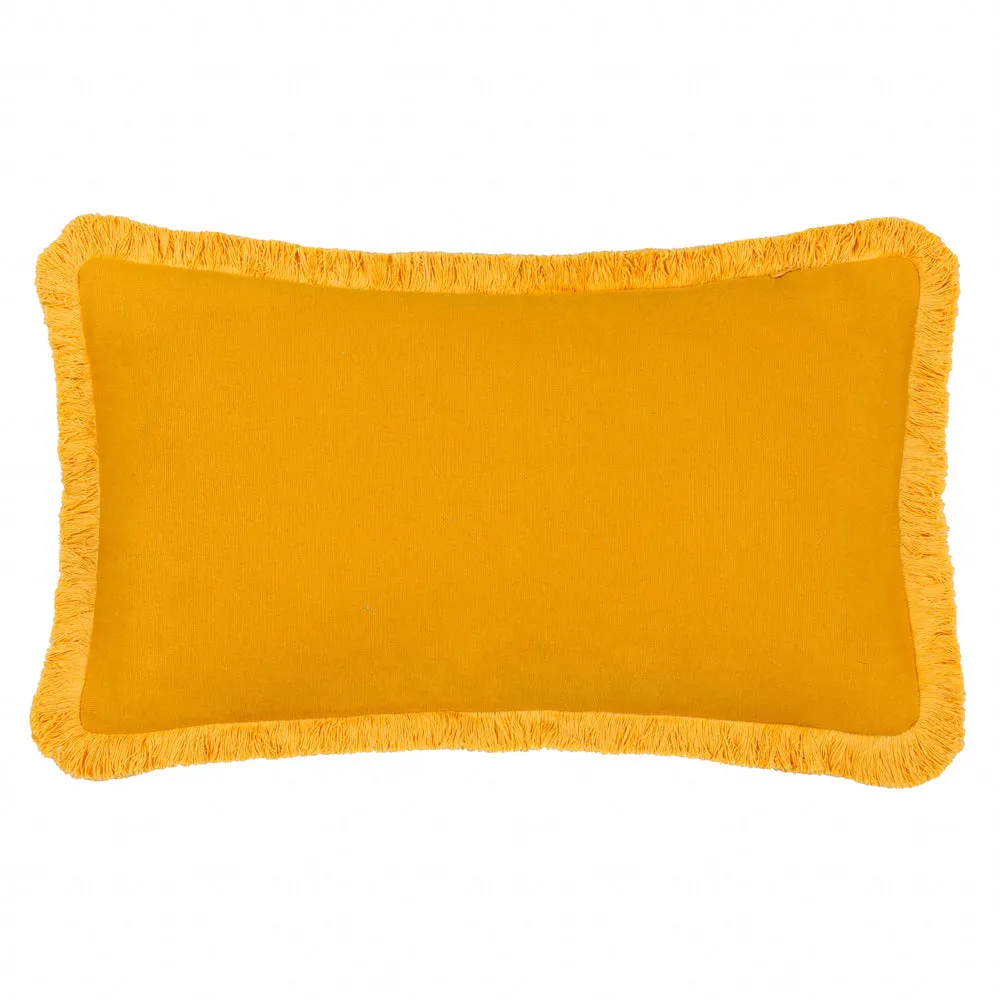 Soleil Embroidered Cushion Yellow