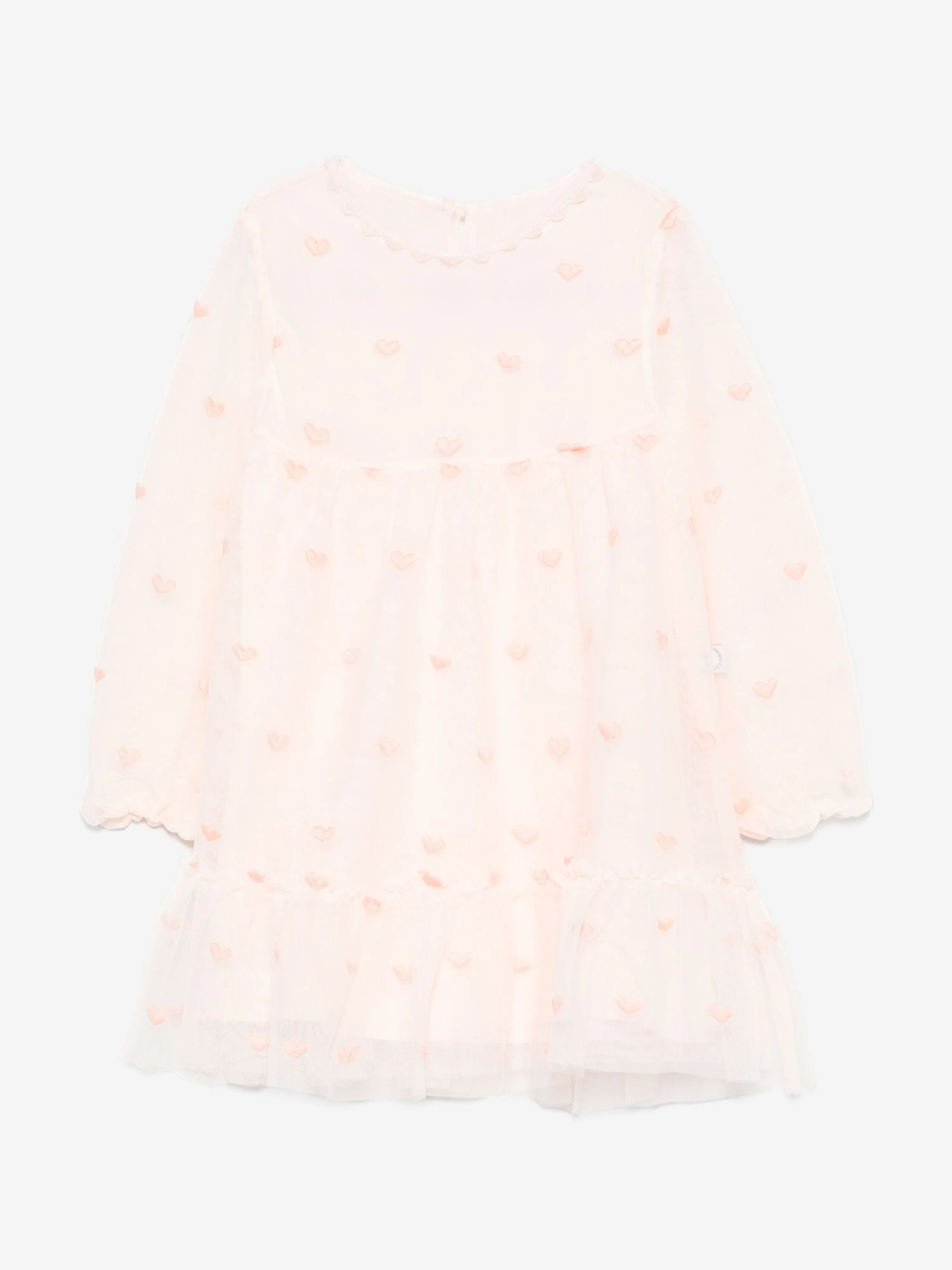 Stella McCartney Baby Girls Embroidered Heart Dress in Pink