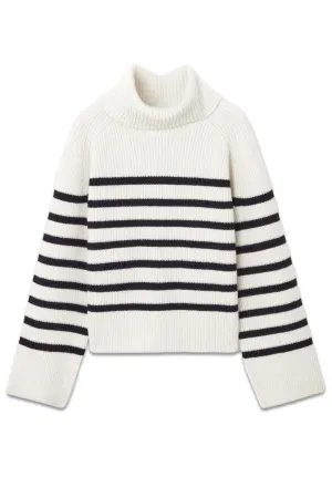 Striped Wool Roll-neck Jumper