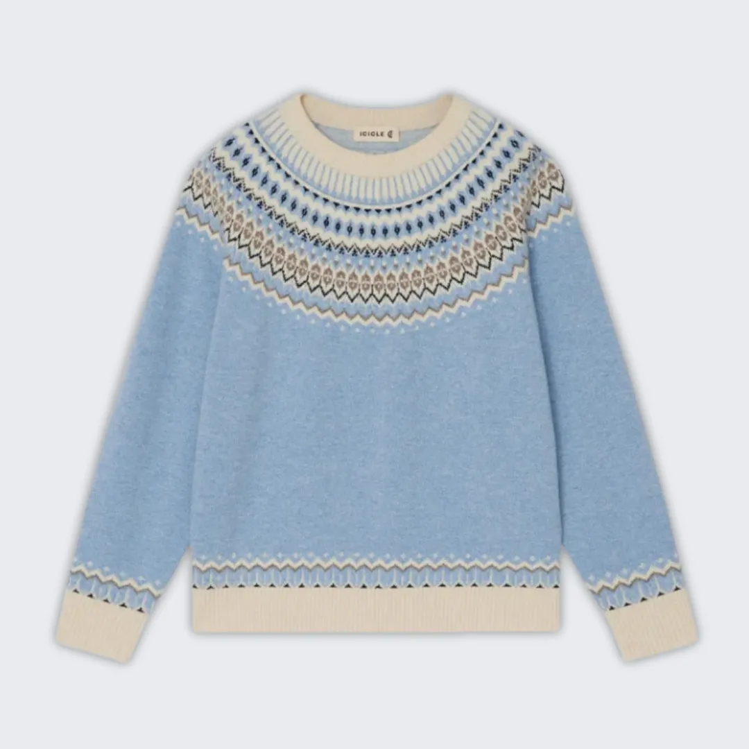 Vintage Norwegian Knit Sweater - Cozy, Timeless Style