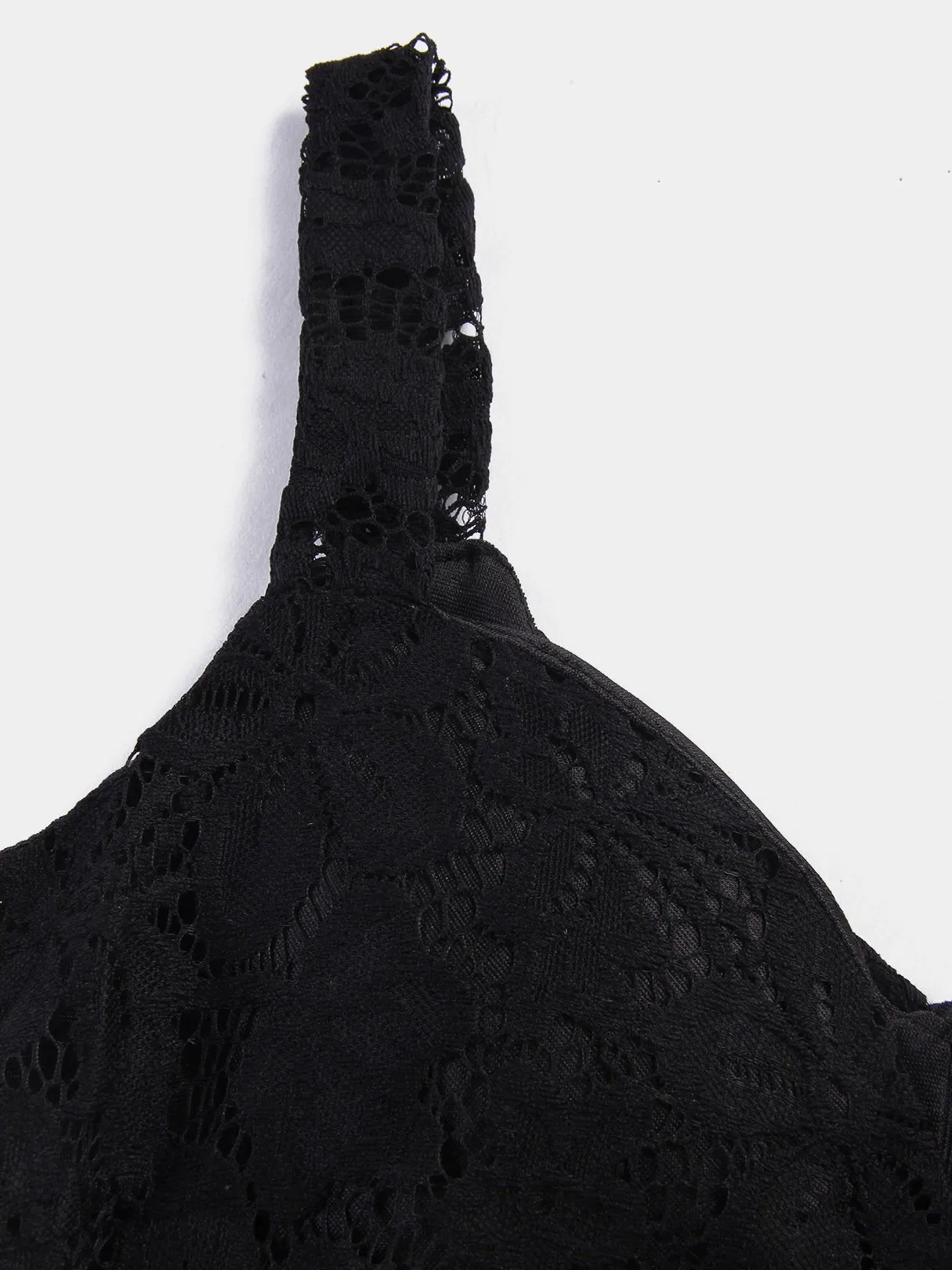 Wholesale Black V-Neck Sleeveless Lace Zip Back High-Waisted Dress