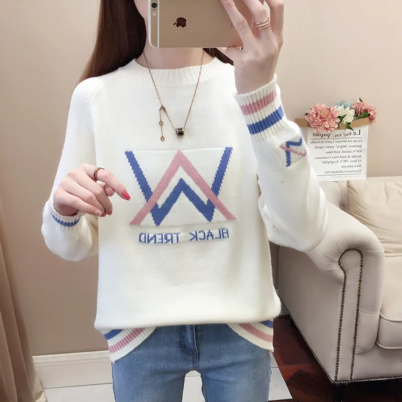 Women’s Cozy Knit Graphic Sweater – Stylish and Fun Designs