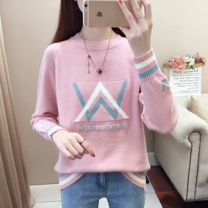 Women’s Cozy Knit Graphic Sweater – Stylish and Fun Designs