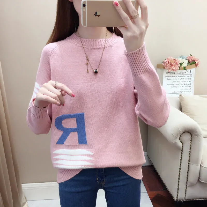 Women’s Cozy Knit Graphic Sweater – Stylish and Fun Designs