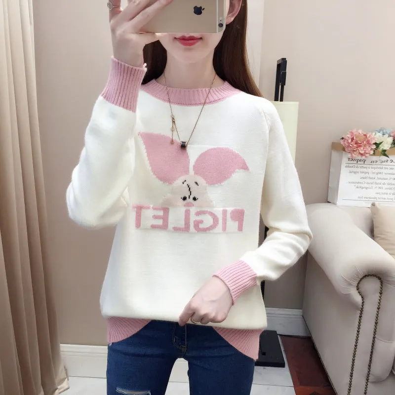 Women’s Cozy Knit Graphic Sweater – Stylish and Fun Designs