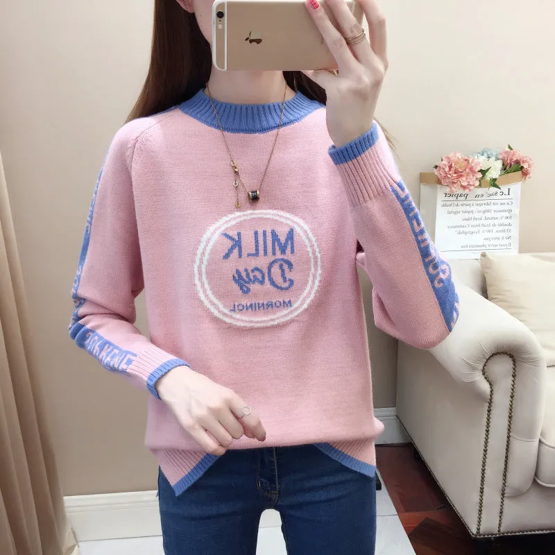 Women’s Cozy Knit Graphic Sweater – Stylish and Fun Designs