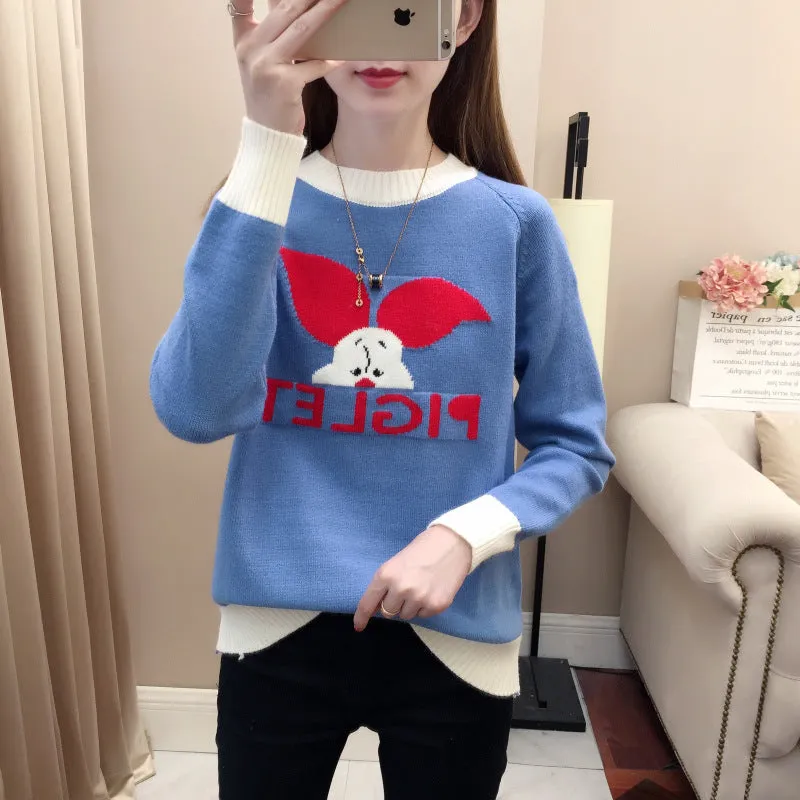 Women’s Cozy Knit Graphic Sweater – Stylish and Fun Designs