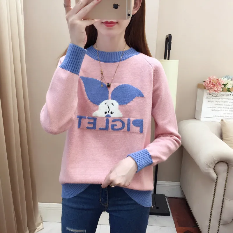 Women’s Cozy Knit Graphic Sweater – Stylish and Fun Designs