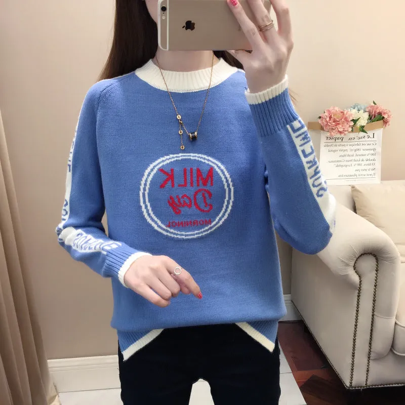 Women’s Cozy Knit Graphic Sweater – Stylish and Fun Designs