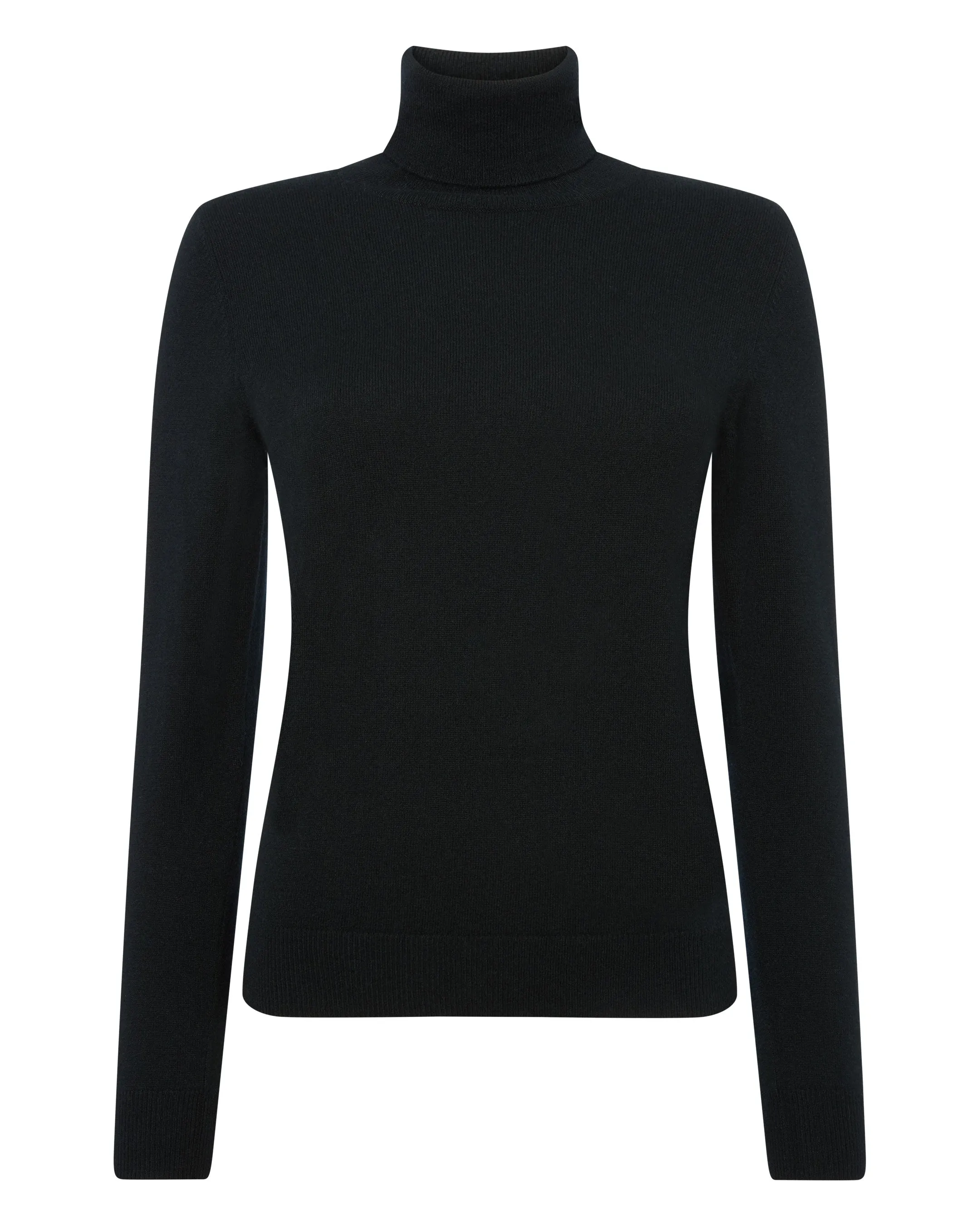 Women's Luna Roll Neck Cashmere Jumper Black